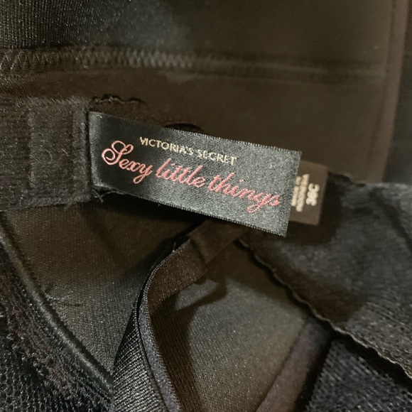 Rare Find Vtg Victoria Secret Bustier You Sexy Little Thing 36C Black Sheer Lace - Picture 5 of 7